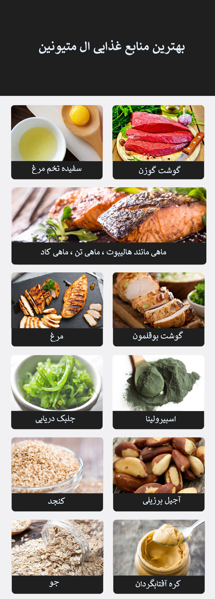 منابع غذایی ال متیونین