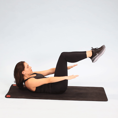 لاغری شکم با حرکت هاندرد پیلاتس